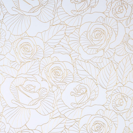 12" x 12" Gold Roses Cardstock Paper by Recollections™